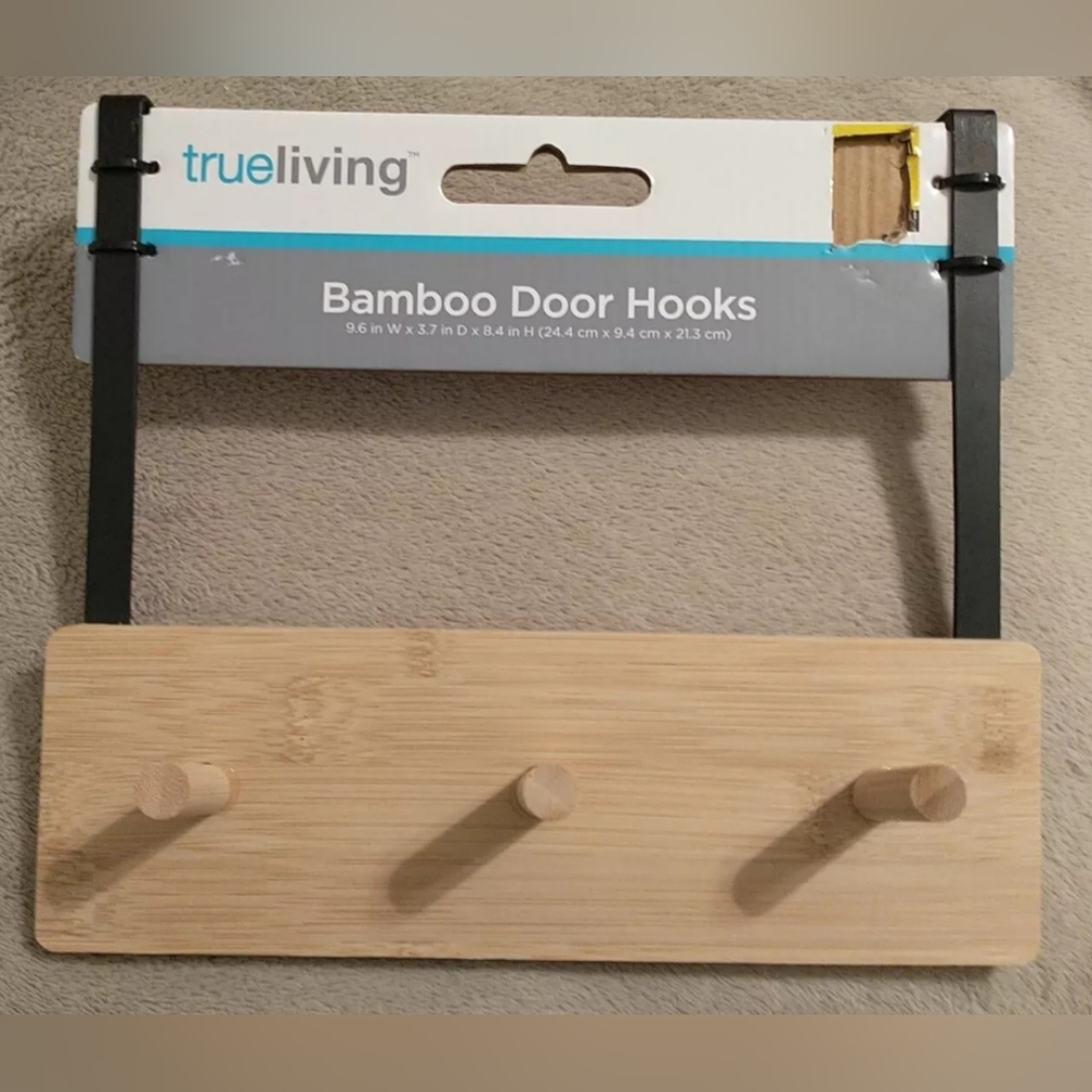 True Living Bamboo Trio Door Hooks